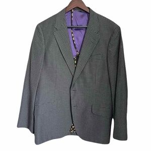 Paul Smith mens black gray checkered blazer